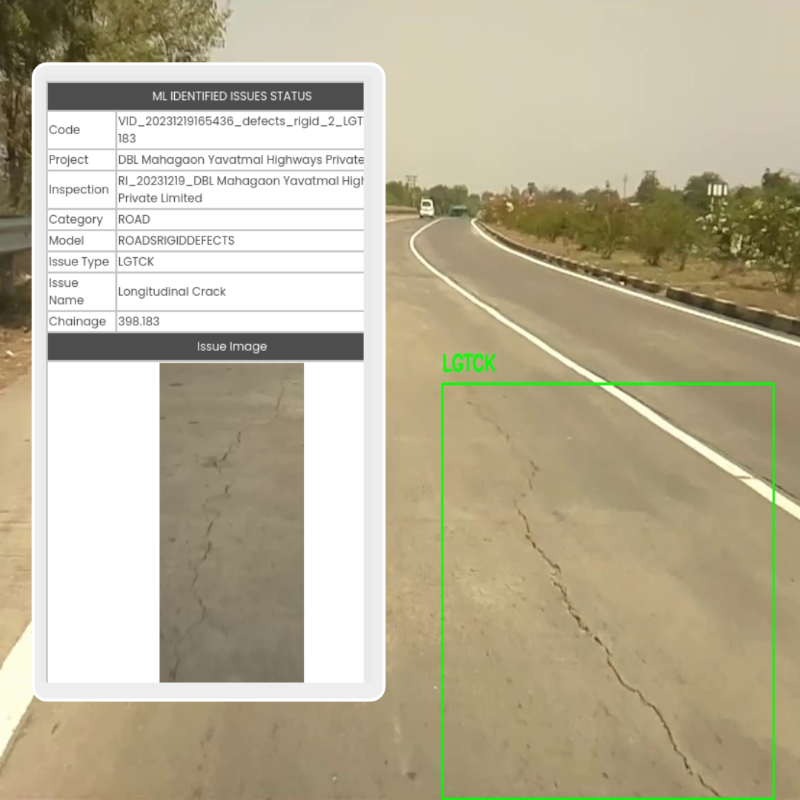 Flexible (Tar) Road Surface Defects